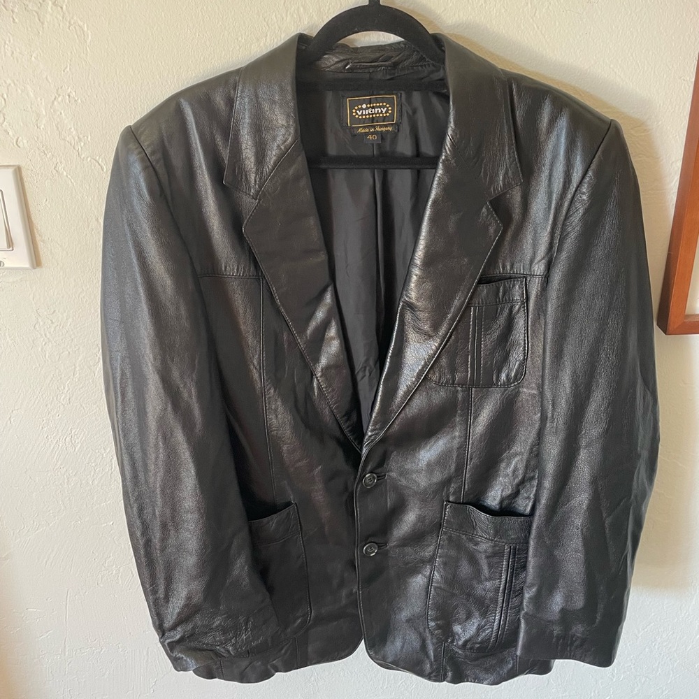 Vintage leather blazer